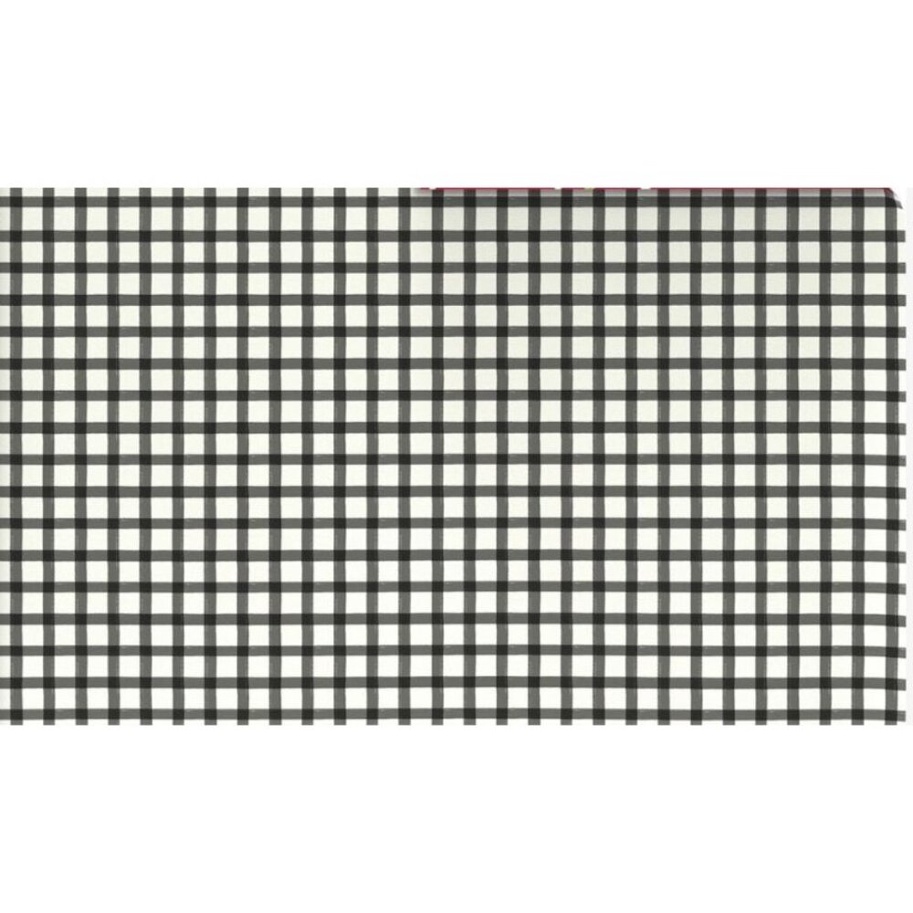 Hallmark Christmas Wrapping Paper Black White Check Red Reversible Roll 35 sq ft